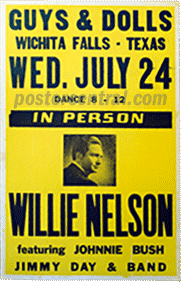 Willie Nelson concert poster